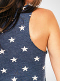 Star Print Racer Tank