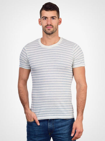Stitch Stripe Heather Crew