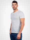 Stitch Stripe Heather Crew