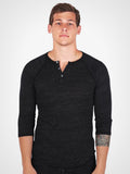3/4 Eco Heather Henley