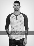 Camo Sketch 3/4 Henley