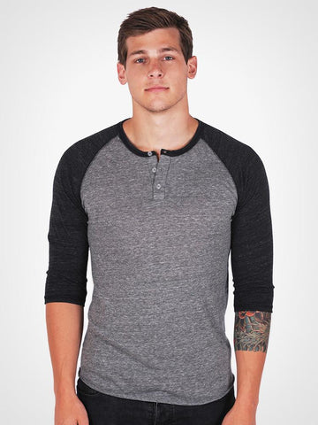 3/4 Eco Heather Henley