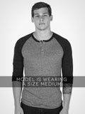 3/4 Eco Heather Henley