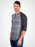 Printed 3/4 Sleeve Henley