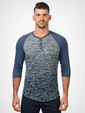 Printed 3/4 Sleeve Henley