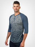 Printed 3/4 Sleeve Henley