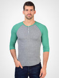 3/4 Eco Heather Henley