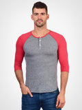 3/4 Eco Heather Henley