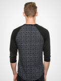 Printed 3/4 Sleeve Henley