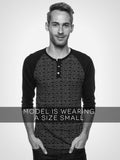 Printed 3/4 Sleeve Henley