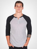3/4 Eco Heather Henley