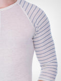 Printed 3/4 Sleeve Henley
