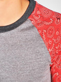 Bandana Print Baseball Tee