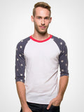 Star Print Baseball Tee