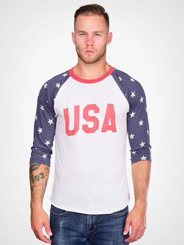 USA Print Baseball Tee