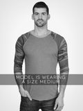 Camo Print Baseball Tee