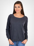 Washed Slub Slouchy Pullover