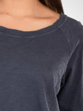 Washed Slub Slouchy Pullover