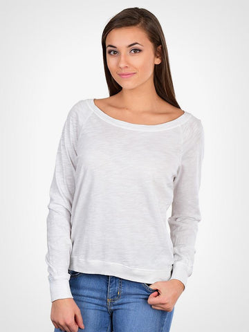 Washed Slub Slouchy Pullover
