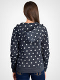 Polka Dot Fleece Zip Hoodie