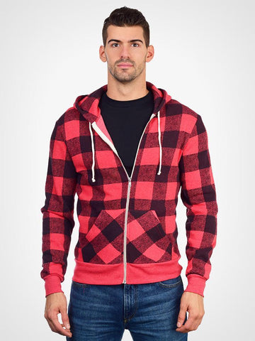 Buffalo Plaid Zip Hoodie
