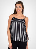 Striped Ruffle Front Cami
