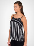 Striped Ruffle Front Cami