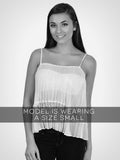 Graffiti Print Pleated Tank