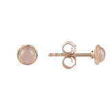 Petite Stud Earring Rosegold Rose Quartz
