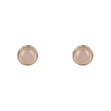 Petite Stud Earring Rosegold Rose Quartz