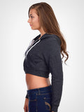Cropped Fleece Zip Hoodie