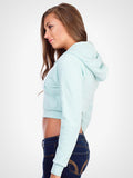 Cropped Fleece Zip Hoodie