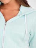 Cropped Fleece Zip Hoodie