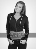 Cropped Fleece Zip Hoodie