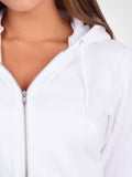 Cropped Fleece Zip Hoodie