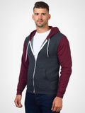 Color Block Zip Hoodie
