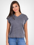 Burnout Rolled Sleeve Tee