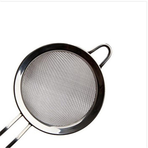 Stainless Steel Kitchen Pastry Tools Stainless Steel Baking Tools Mesh Wire Flour Handheld Screen Mesh Strainer Flour Sieve