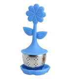 Silicone Tea Infuser Flower Potted Plant Strainer Filter Spice Office Herbal Tea Colanders & Strainers