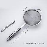 Stainless steel Fine Mesh Tea Strainer, Sizes are 4", 4.7", and 5.5"