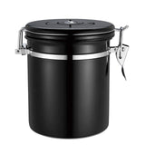Coffee Jar Sugar Bottles Tea Storage Sealed Canister With Exhaust Valve Stainless Steel Pot Home Kitchen Accessories Hog