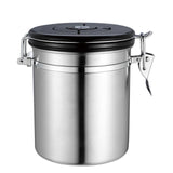 Coffee Jar Sugar Bottles Tea Storage Sealed Canister With Exhaust Valve Stainless Steel Pot Home Kitchen Accessories Hog