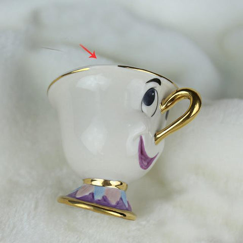 Hot Sale Cartoon Beauty And The Beast Teapot Mug Mrs Potts Chip Tea Pot Cup One Set Nice Christmas Gift Free Shipping