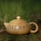 Purple teapot, tea set mud black clay pot, diamond sand flat , Xi Shi pot