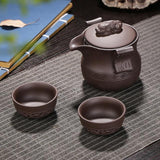 Kung Fu Tea set Include 1 Pot 2 Cups, High quality elegant gaiwan,Beautiful and easy teapot kettle with gift box