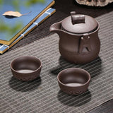 Kung Fu Tea set Include 1 Pot 2 Cups, High quality elegant gaiwan,Beautiful and easy teapot kettle with gift box