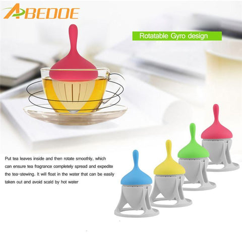 ABEDOE Creative Tea Infuser Strainer Silicone Tea Gyro Filters Rotating Floating Function for Loose Tea Teabag