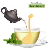 Cute Silicone Nessie Monster Tea Infuser Strainer with Long Handle Neck