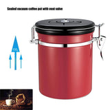 Coffee Jar Sugar Bottles Tea Storage Sealed Canister With Exhaust Valve Stainless Steel Pot Home Kitchen Accessories @LS