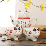 Cute Cartoon Cups Plutus Cat Teapots Coffee Milk Sets Creative Ceramic Tea Pots Cup Mugs Child Xmas Gifts